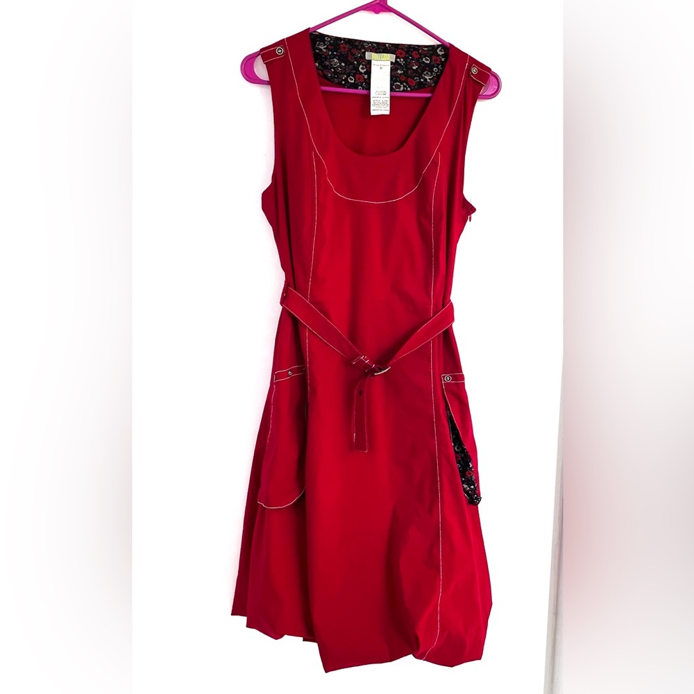 Dolcezza Vintage Red Sleeveless Dress